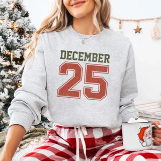 Retro Christmas DECEMBER 25 Sweatshirt Festive Holiday Sweater - A Roese Boutique