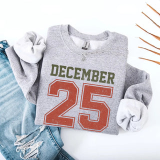 Retro Christmas DECEMBER 25 Sweatshirt Festive Holiday Sweater - A Roese Boutique