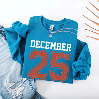 Retro Christmas DECEMBER 25 Sweatshirt Festive Holiday Sweater - A Roese Boutique
