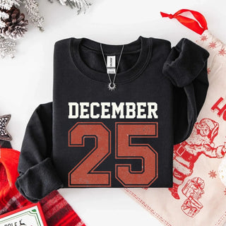 Retro Christmas DECEMBER 25 Sweatshirt Festive Holiday Sweater - A Roese Boutique