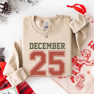 Retro Christmas DECEMBER 25 Sweatshirt Festive Holiday Sweater - A Roese Boutique