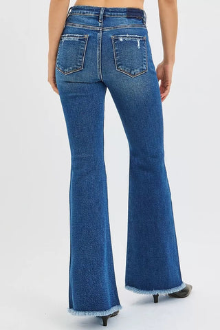 RISEN High Rise Flare Jeans - A Roese Boutique