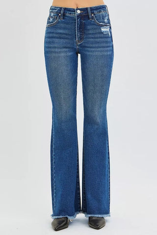 RISEN High Rise Flare Jeans - A Roese Boutique