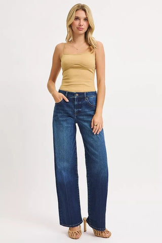 RISEN Mid Rise Wide Baggy Jeans - A Roese Boutique