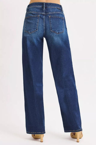 RISEN Mid Rise Wide Baggy Jeans - A Roese Boutique