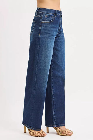 RISEN Mid Rise Wide Baggy Jeans - A Roese Boutique