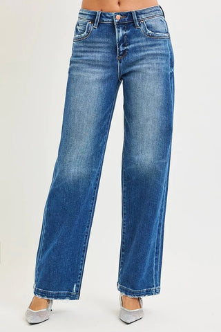 RISEN Slouchy Baggy Jeans Pocket Side Seam Detail - A Roese Boutique