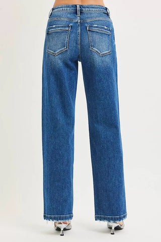RISEN Slouchy Baggy Jeans Pocket Side Seam Detail - A Roese Boutique