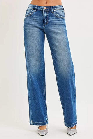 RISEN Slouchy Baggy Jeans Pocket Side Seam Detail - A Roese Boutique