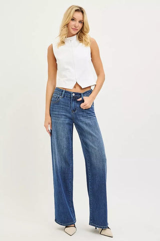 RISEN Slouchy Baggy Jeans with Pockets - A Roese Boutique