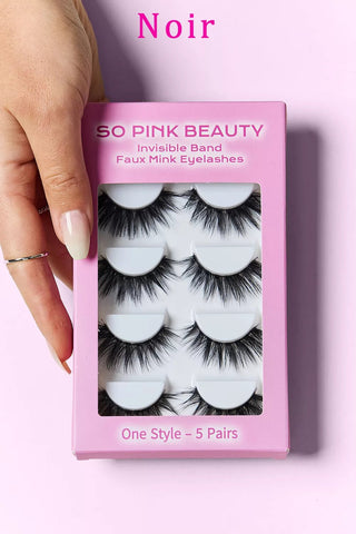 SO PINK BEAUTY Faux Mink Eyelashes 5 Pairs - A Roese Boutique