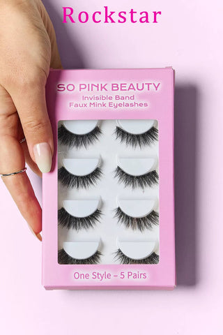 SO PINK BEAUTY Faux Mink Eyelashes 5 Pairs - A Roese Boutique