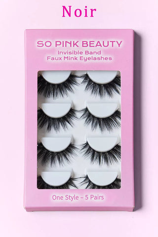 SO PINK BEAUTY Faux Mink Eyelashes 5 Pairs - A Roese Boutique