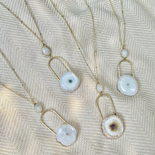 Solar Quartz Eye Necklace - A Roese Boutique