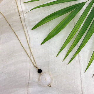 Solar Quartz Lava Necklace - A Roese Boutique