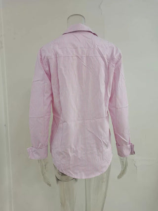 Striped Button-Down Relaxed Fit Shirt - A Roese Boutique