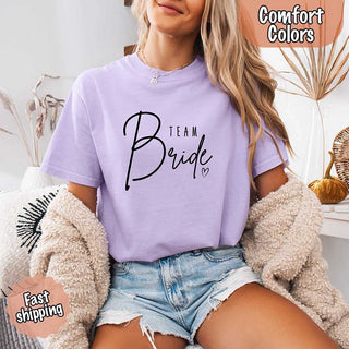 Team Bride Comfort Colors Shirts – Bride, Bridesmaid, Bachelorette Party & Proposal Gift Tees - A Roese Boutique