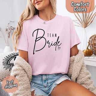 Team Bride Comfort Colors Shirts – Bride, Bridesmaid, Bachelorette Party & Proposal Gift Tees - A Roese Boutique