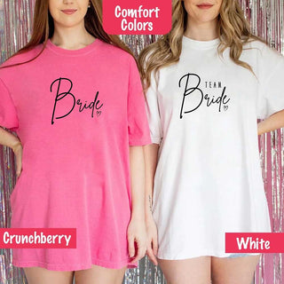Team Bride Comfort Colors Shirts – Bride, Bridesmaid, Bachelorette Party & Proposal Gift Tees - A Roese Boutique