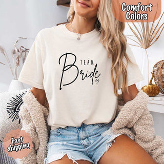 Team Bride Comfort Colors Shirts – Bride, Bridesmaid, Bachelorette Party & Proposal Gift Tees - A Roese Boutique