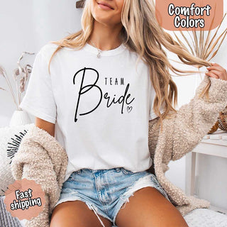 Team Bride Comfort Colors Shirts – Bride, Bridesmaid, Bachelorette Party & Proposal Gift Tees - A Roese Boutique