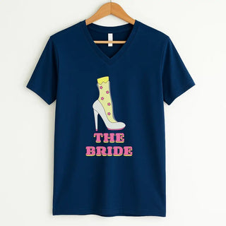 🍾 Team Bride & The Bride 💍 Bachelorette Party Matching V - Neck T-Shirts - A Roese Boutique