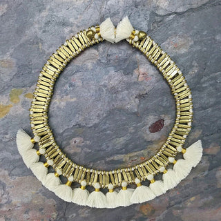 Temple Tassel Collar Necklace - A Roese Boutique