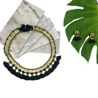 Temple Tassel Collar Necklace - A Roese Boutique