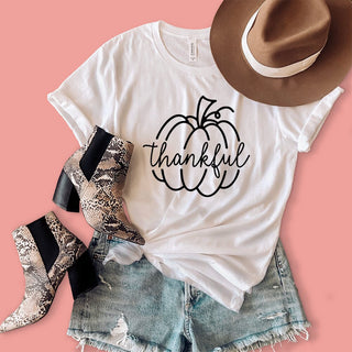 Thankful Pumpkin T-Shirt - A Roese Boutique