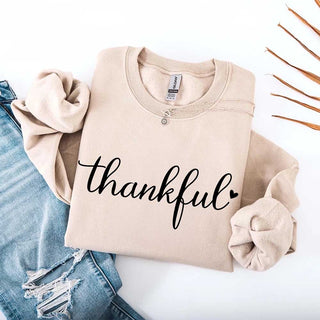 Thankful Sweatshirt for Women - Cozy Thanksgiving Gift Sweater - A Roese Boutique