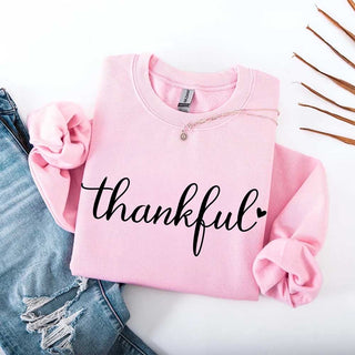 Thankful Sweatshirt for Women - Cozy Thanksgiving Gift Sweater - A Roese Boutique