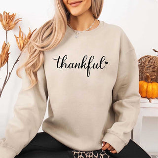 Thankful Sweatshirt for Women - Cozy Thanksgiving Gift Sweater - A Roese Boutique