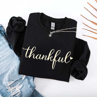 Thankful Sweatshirt for Women - Cozy Thanksgiving Gift Sweater - A Roese Boutique