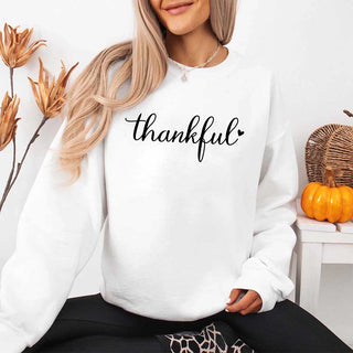 Thankful Sweatshirt for Women - Cozy Thanksgiving Gift Sweater - A Roese Boutique