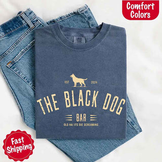 The Black Dog Comfort Colors Concert Tee – Minimalist Unisex Music Shirt - A Roese Boutique