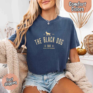 The Black Dog Comfort Colors Concert Tee – Minimalist Unisex Music Shirt - A Roese Boutique