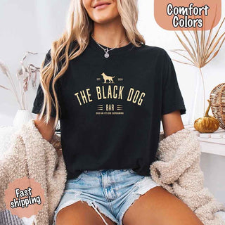 The Black Dog Comfort Colors Concert Tee – Minimalist Unisex Music Shirt - A Roese Boutique