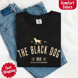 The Black Dog Comfort Colors Concert Tee – Minimalist Unisex Music Shirt - A Roese Boutique