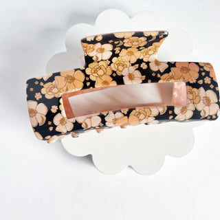 Thread Mama Dark Floral Claw Clip - A Roese Boutique