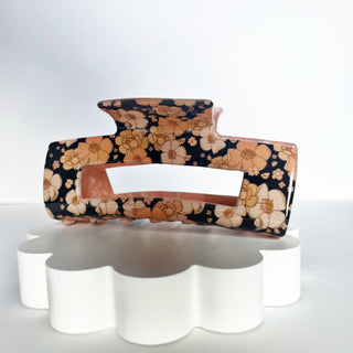 Thread Mama Dark Floral Claw Clip - A Roese Boutique