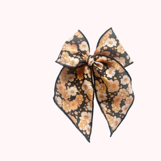 Thread Mama Dark Night Floral Elle Bow - A Roese Boutique