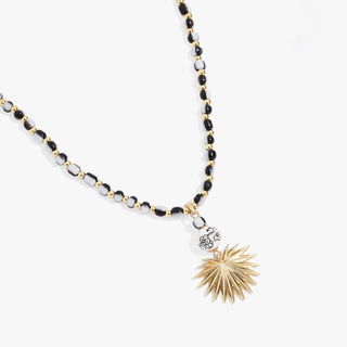 Toile Beaded Palm Pendant Necklace - A Roese Boutique