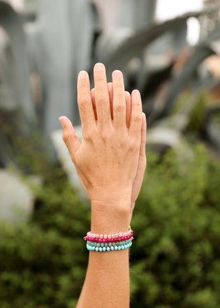 Turquoise + 14k Gold Filled Toggle || Gemstone Bracelet or Anklet - A Roese Boutique