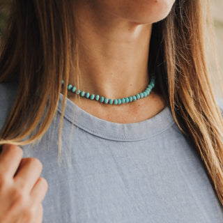Turquoise + 14k Gold Filled Toggle || Gemstone Necklace - A Roese Boutique