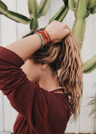 Turquoise Jasper :14k Gold Filled Sun + Moon || Adult Bracelets - A Roese Boutique