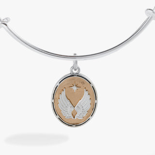 Two - Tone Guardian Angel Bangle - A Roese Boutique