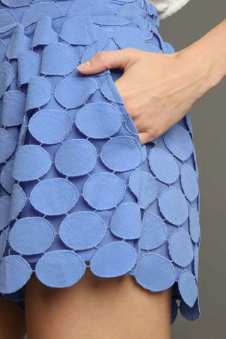 Umgee Full Size Polka Dot Lace Shorts Plus Size - A Roese Boutique