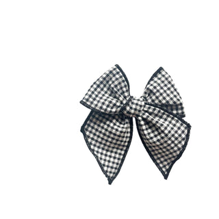 Vintage Black Gingham Elle Bow - A Roese Boutique