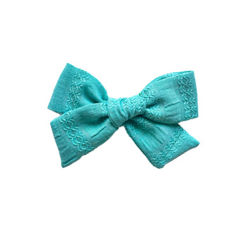 Vintage Bright Seaform Dimity Roosevelt Bow - A Roese Boutique