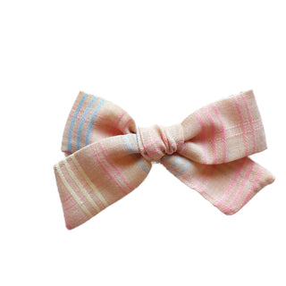 Vintage Creamsicle Plaid Roosevelt Bow - A Roese Boutique
